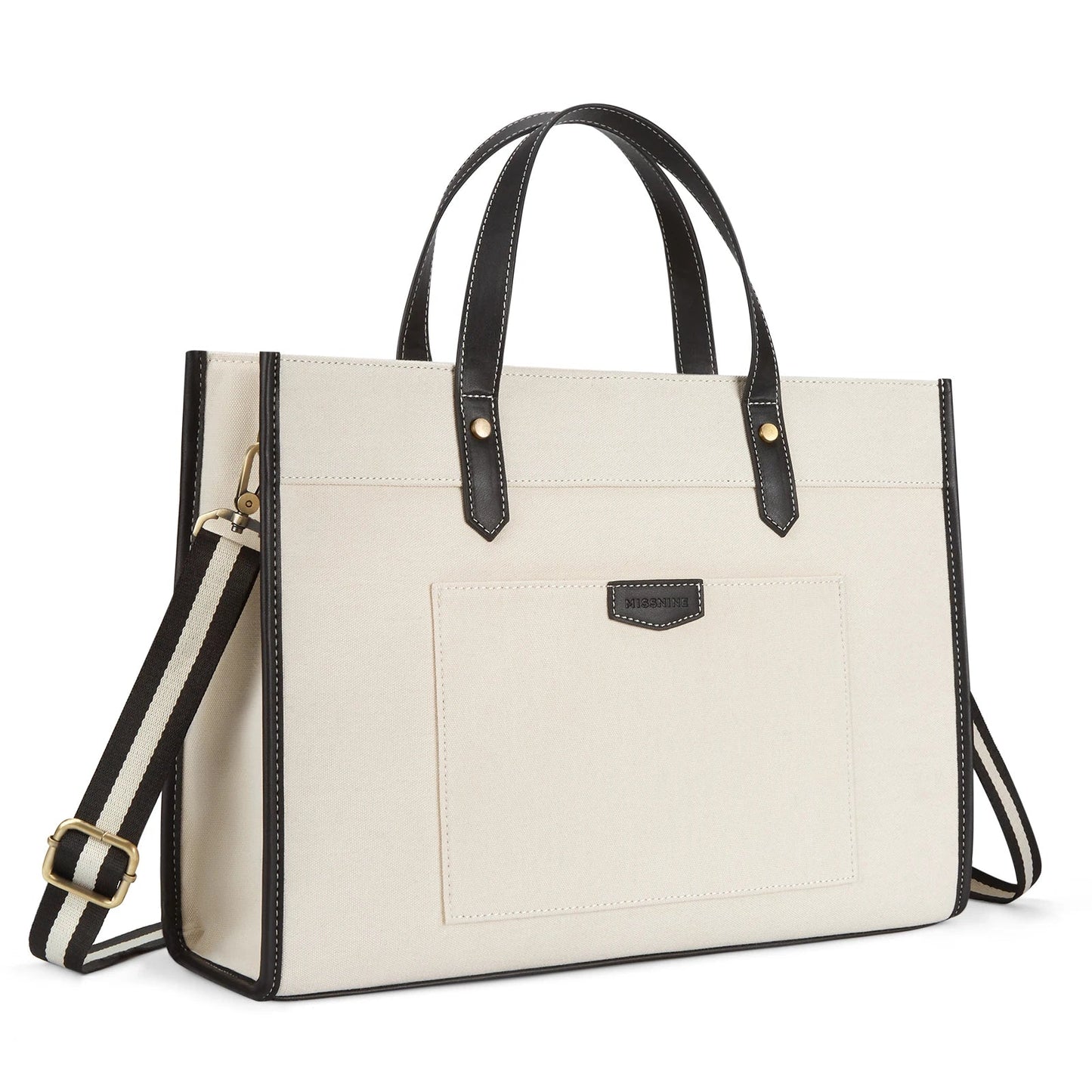 Canvas Laptop Tote Bag - Women's Work Shoulder Bag for Office, College & Travel Handbags The