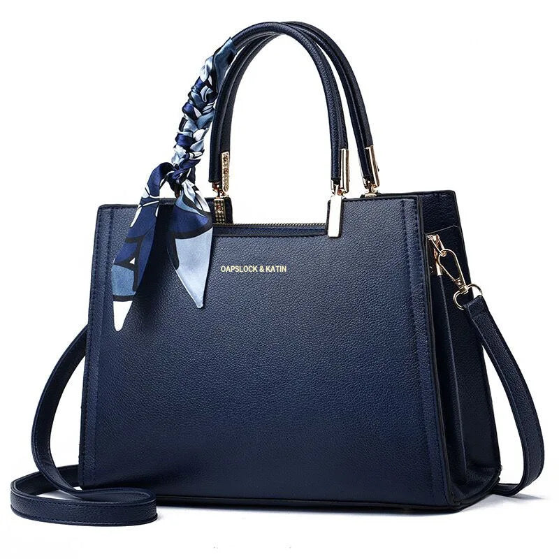 Solid Color Tote Handbag - Women's Large-Capacity Crossbody Purse for Commuting Handbags The