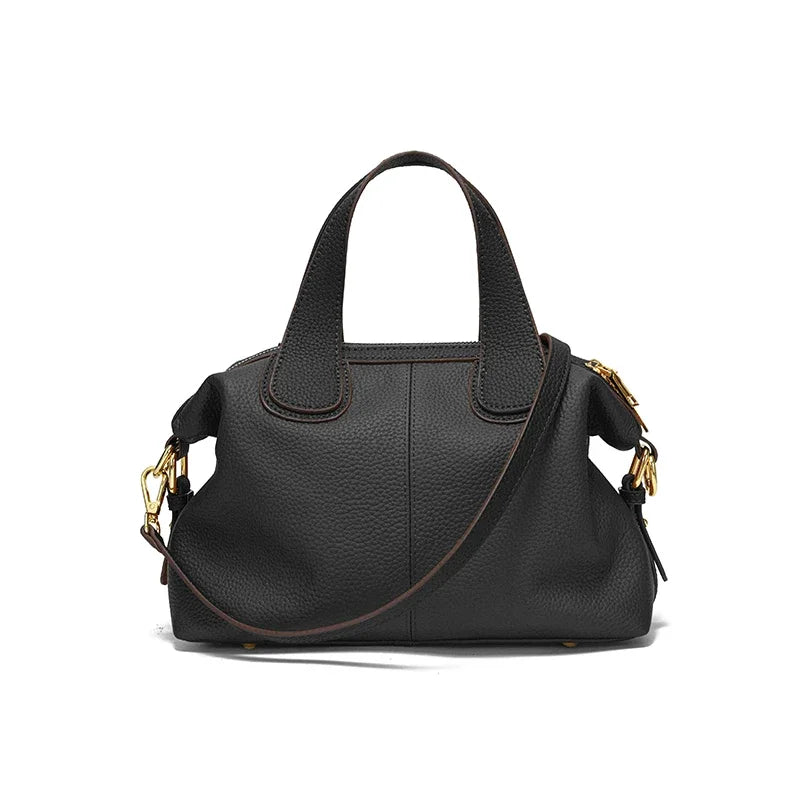 Retro Cow Leather Shoulder Bag - Women's Large-Capacity Genuine Leather Crossbody Handbags The