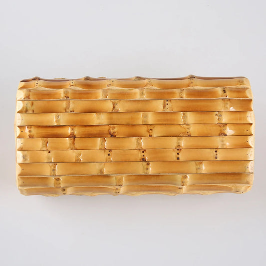Bamboo Root Clutch - Women's Handmade Vintage Evening Purse for Parties Handbags The