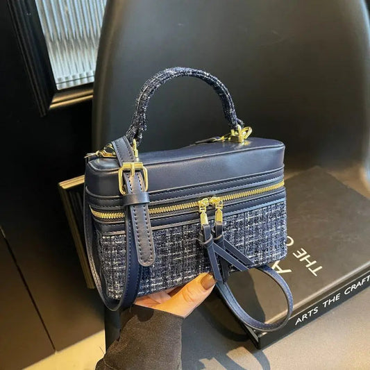 Lightweight Square Box Crossbody Bag - Women's Portable Everyday Handbag Handbags The