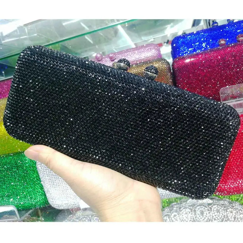Crystal Evening Clutch - Women's Bridal Party Purse for Dinners & Prom Handbags The