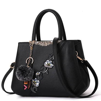 Embroidered Messenger Bag - Women's Floral Shoulder Purse for Daily Styling Handbags The
