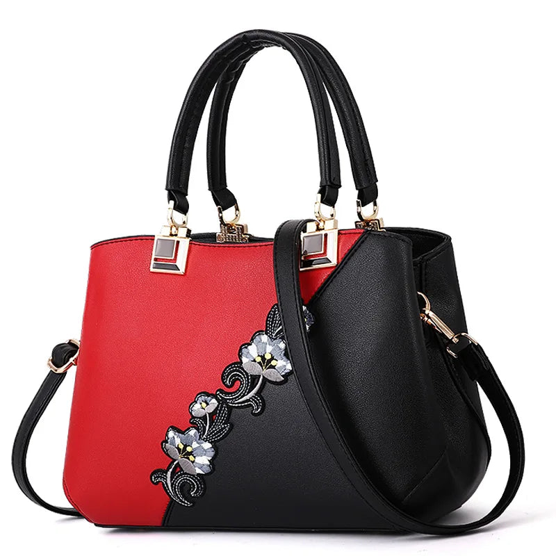 Embroidered Messenger Bag - Women's Floral Shoulder Purse for Daily Styling Handbags The