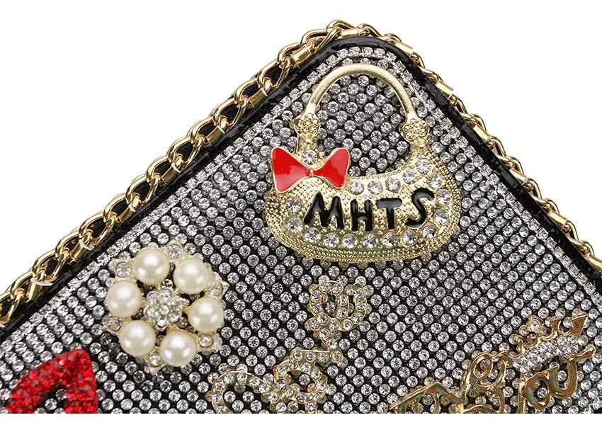 Diamond Accent Long Clutch Wallet - Women's Large Organizer Purse Handbags The