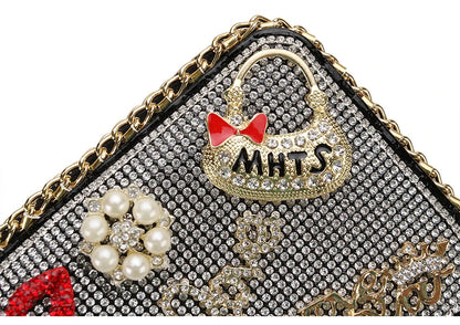 Diamond Accent Long Clutch Wallet - Women's Large Organizer Purse Handbags The