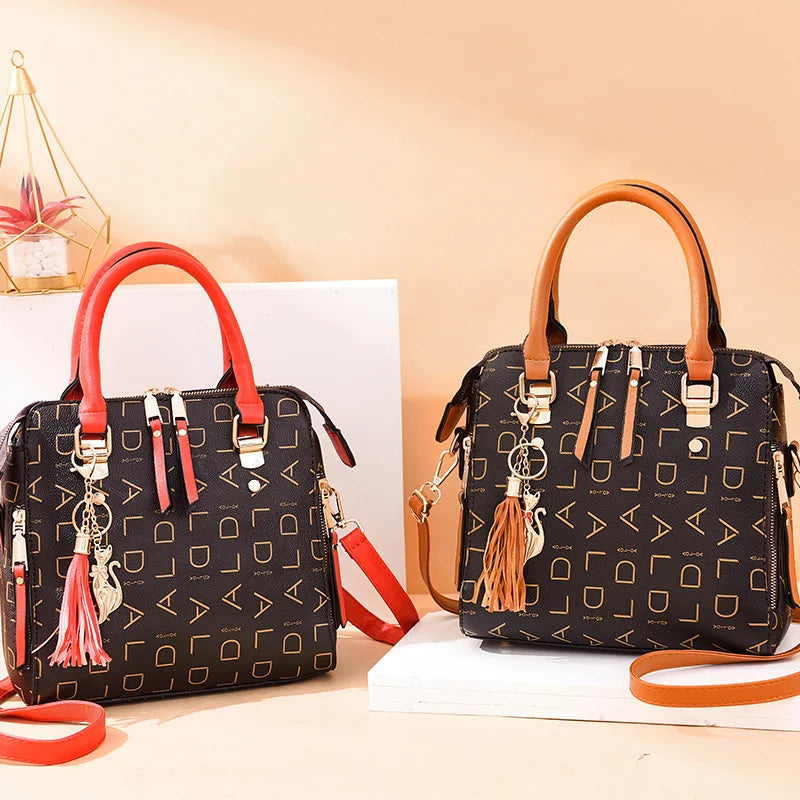 Tassel Tote Handbag - Women's Designer Carryall for Daily Wear & Commuting Handbags The