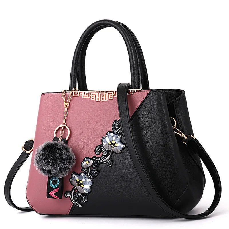 Embroidered Messenger Bag - Women's Floral Shoulder Purse for Daily Styling Handbags The