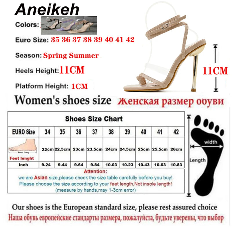 Transparent Strap High Heel Sandals - Women's Party Dress Shoes