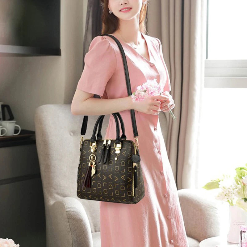 Tassel Tote Handbag - Women's Designer Carryall for Daily Wear & Commuting Handbags The