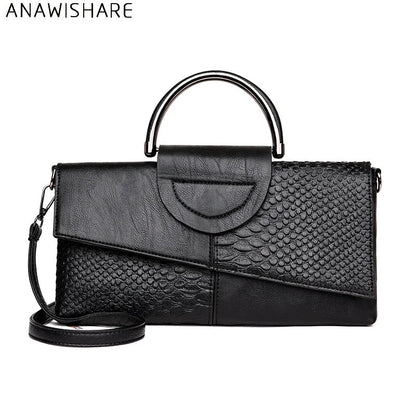 Alligator Pattern Day Clutch - Women's Crossbody Handbag for Daily & Evening Wear Handbags The