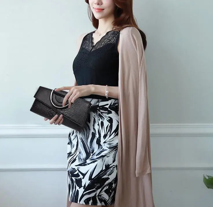Alligator Pattern Day Clutch - Women's Crossbody Handbag for Daily & Evening Wear Handbags The