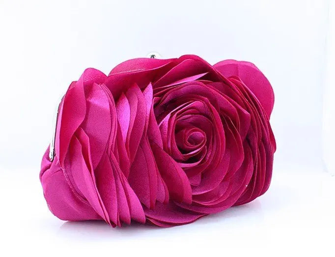 Floral Embroidered Bridal Clutch - Women's Wedding Evening Purse Handbags The
