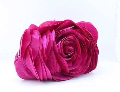 Floral Embroidered Bridal Clutch - Women's Wedding Evening Purse Handbags The