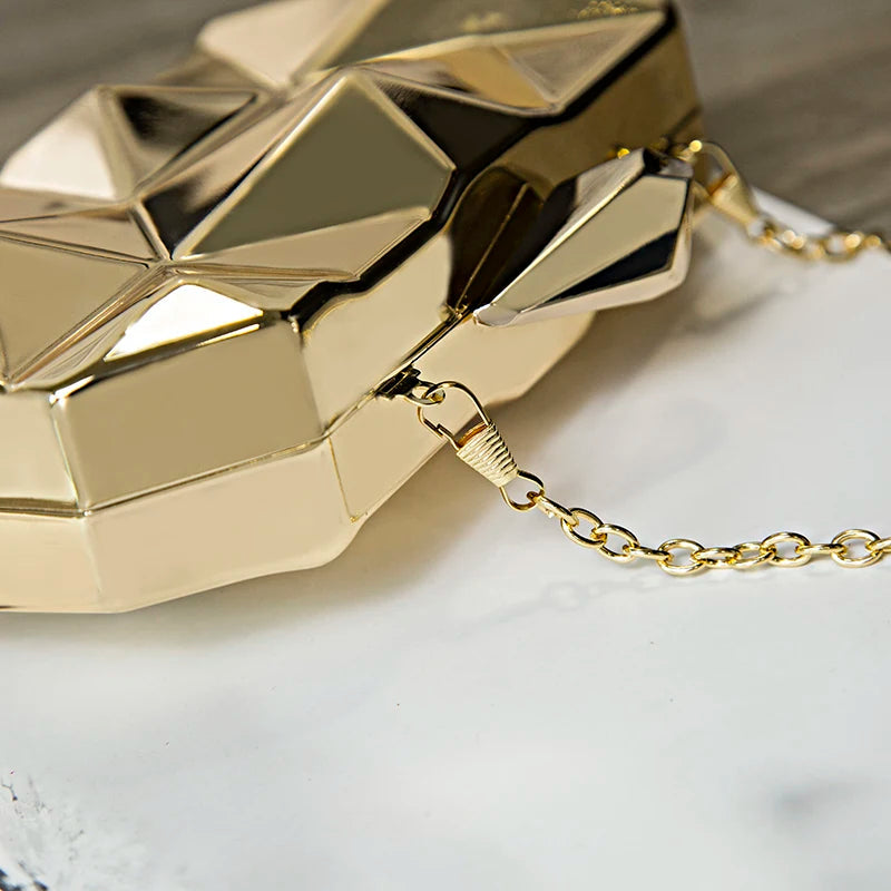 Geometric Acrylic Box Clutch - Women's Party Shoulder Bag for Weddings & Dates Handbags The