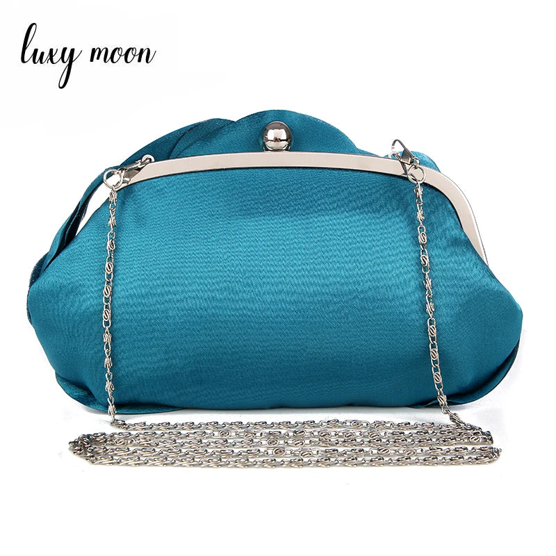 Floral Embroidered Bridal Clutch - Women's Wedding Evening Purse Handbags The