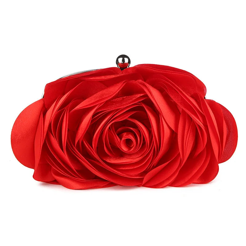 Floral Embroidered Bridal Clutch - Women's Wedding Evening Purse Handbags The