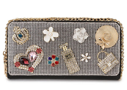 Diamond Accent Long Clutch Wallet - Women's Large Organizer Purse Handbags The