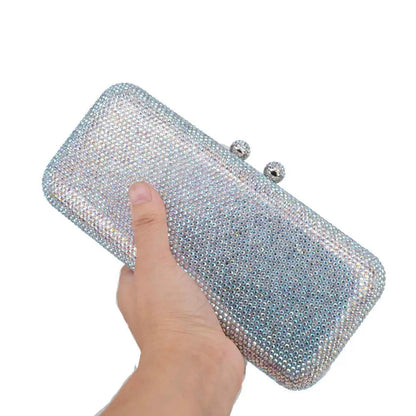 Crystal Evening Clutch - Women's Bridal Party Purse for Dinners & Prom Handbags The