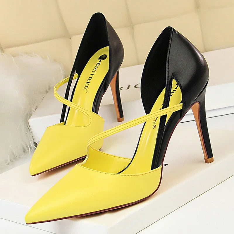 Pointed-Toe 9.5CM Stiletto Pumps - Women's Fashion Dress Heels