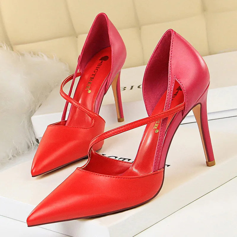 Pointed-Toe 9.5CM Stiletto Pumps - Women's Fashion Dress Heels