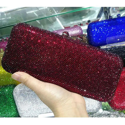 Crystal Evening Clutch - Women's Bridal Party Purse for Dinners & Prom Handbags The