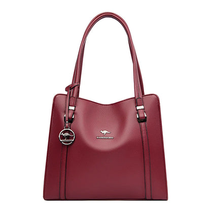 Vintage PU Leather Tote - Women's Large-Capacity Shoulder Bag for Daily Wear Handbags The