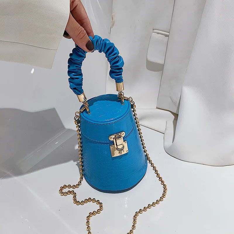 Crocodile Pattern Bucket Bag - Women's Structured Crossbody Purse for Daily Wear Handbags The