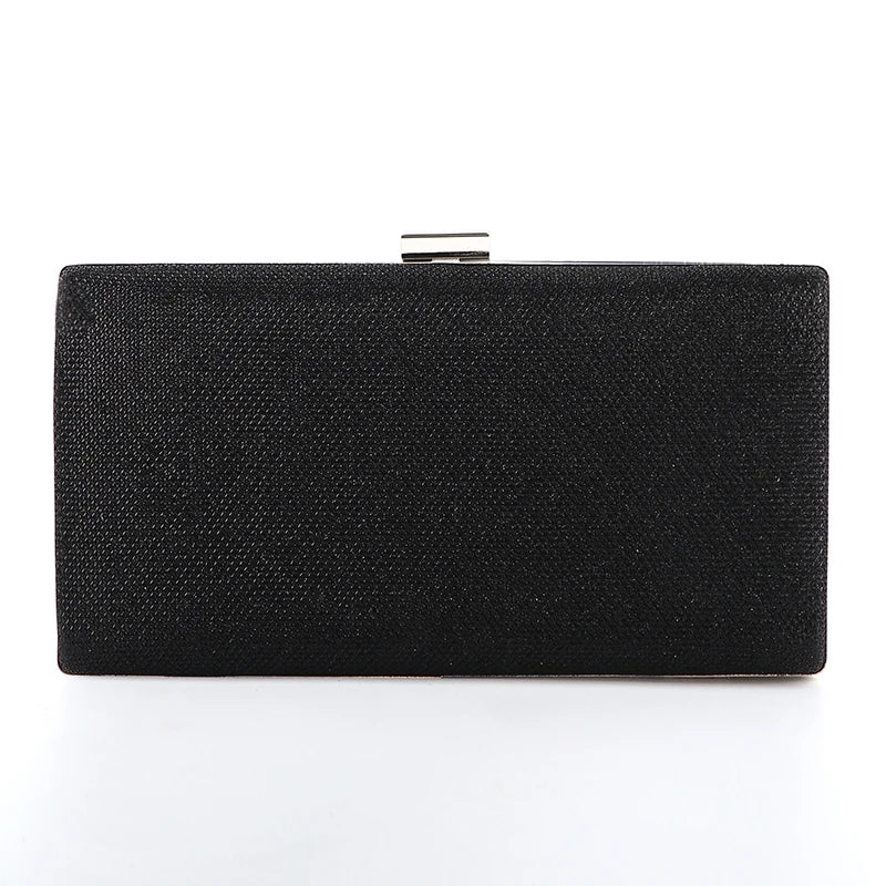 Diamond Sequin Evening Clutch - Women's Two-Chain Wedding Purse Handbags The