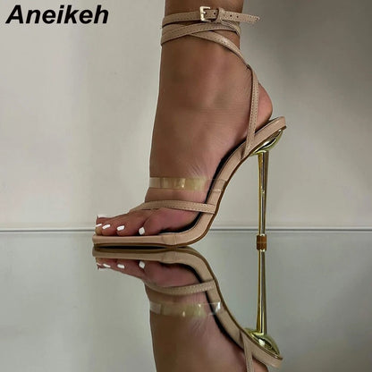 Transparent Strap High Heel Sandals - Women's Party Dress Shoes
