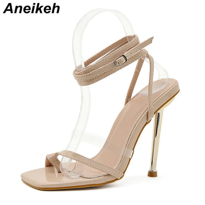 Transparent Strap High Heel Sandals - Women's Party Dress Shoes