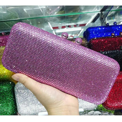 Crystal Evening Clutch - Women's Bridal Party Purse for Dinners & Prom Handbags The