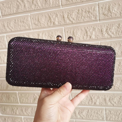 Crystal Evening Clutch - Women's Bridal Party Purse for Dinners & Prom Handbags The