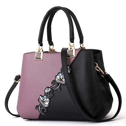 Embroidered Messenger Bag - Women's Floral Shoulder Purse for Daily Styling Handbags The