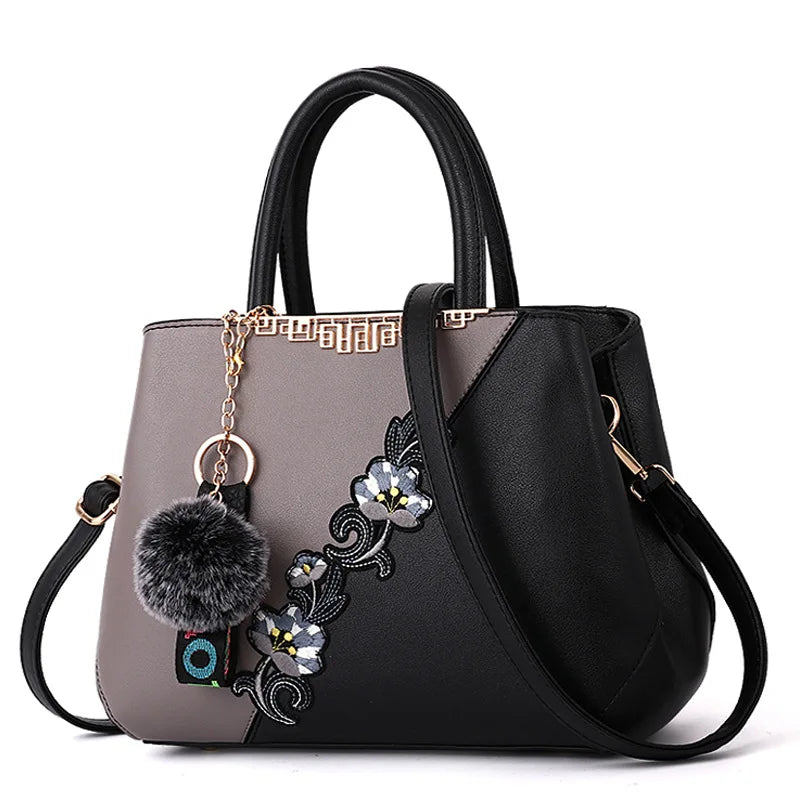 Embroidered Messenger Bag - Women's Floral Shoulder Purse for Daily Styling Handbags The
