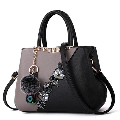 Embroidered Messenger Bag - Women's Floral Shoulder Purse for Daily Styling Handbags The