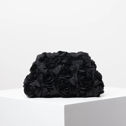 Floral Gala Clutch Bag - Women's Party & Wedding Evening Purse Handbags The