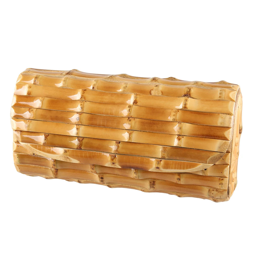 Bamboo Root Clutch - Women's Handmade Vintage Evening Purse for Parties Handbags The
