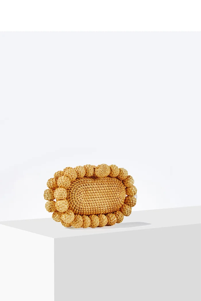 Rattan Egg Clutch Bag - Women's Summer Wedding & Beach Purse Handbags The