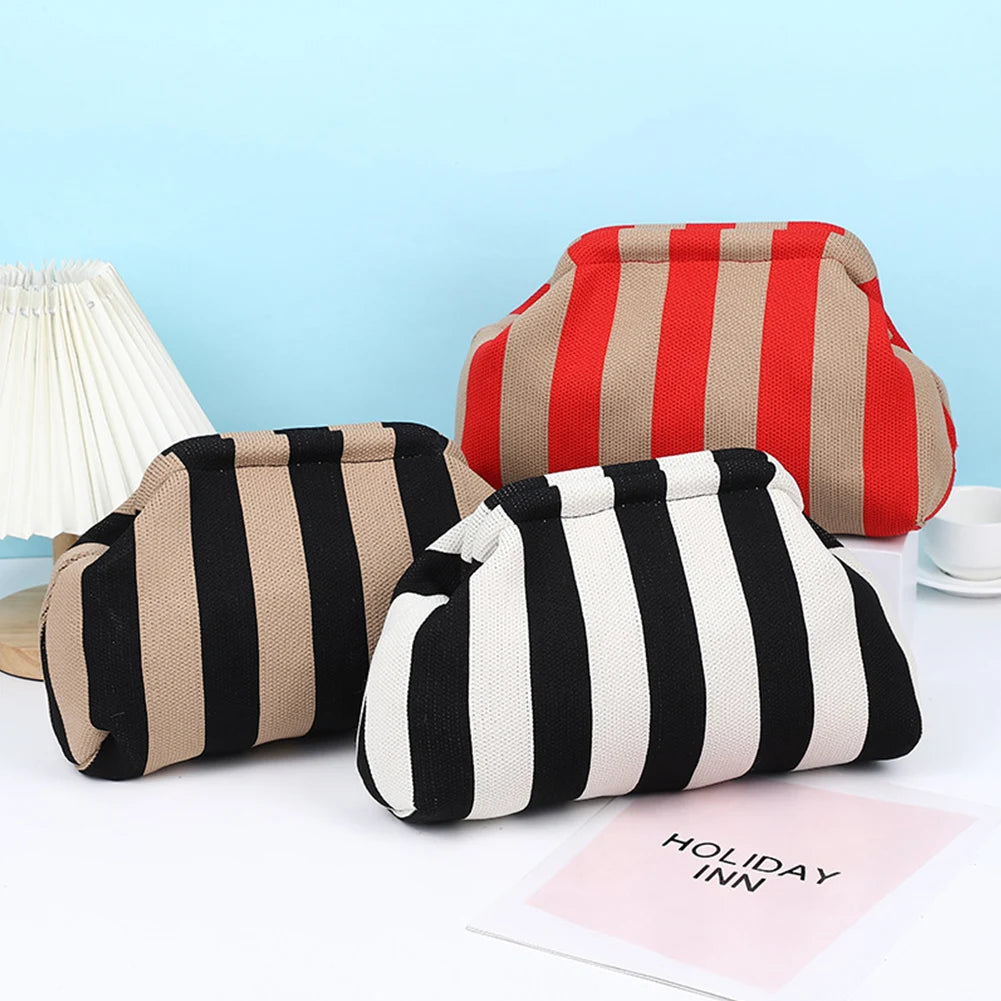 Woven Crochet Dumpling Clutch - Women's Beach & Casual Summer Purse Handbags The