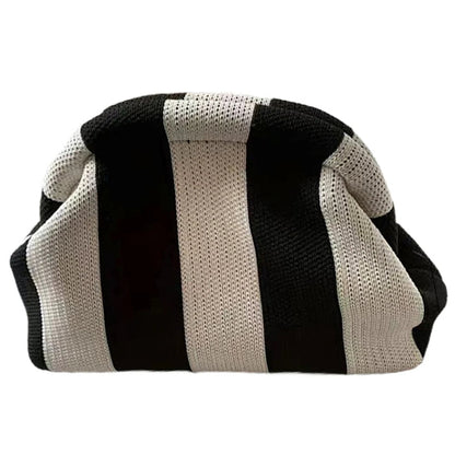 Woven Crochet Dumpling Clutch - Women's Beach & Casual Summer Purse Handbags The