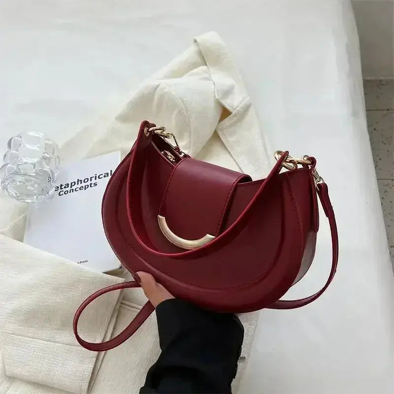 Small Underarm Bucket Bag - Women's PU Leather Shoulder & Crossbody Handbag Handbags The