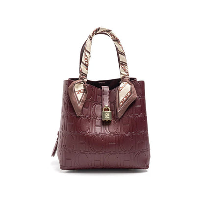 Embossed Crossbody Tote Bag - Women's Large-Capacity Letter Detail Handbag Handbags The