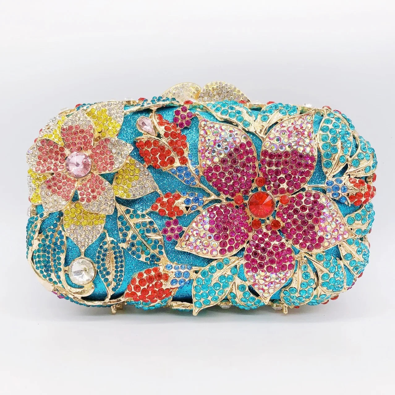 Rhinestone Banquet Clutch Bag - Women's Crystal Evening Purse Handbags The