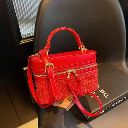Lightweight Square Box Crossbody Bag - Women's Portable Everyday Handbag Handbags The
