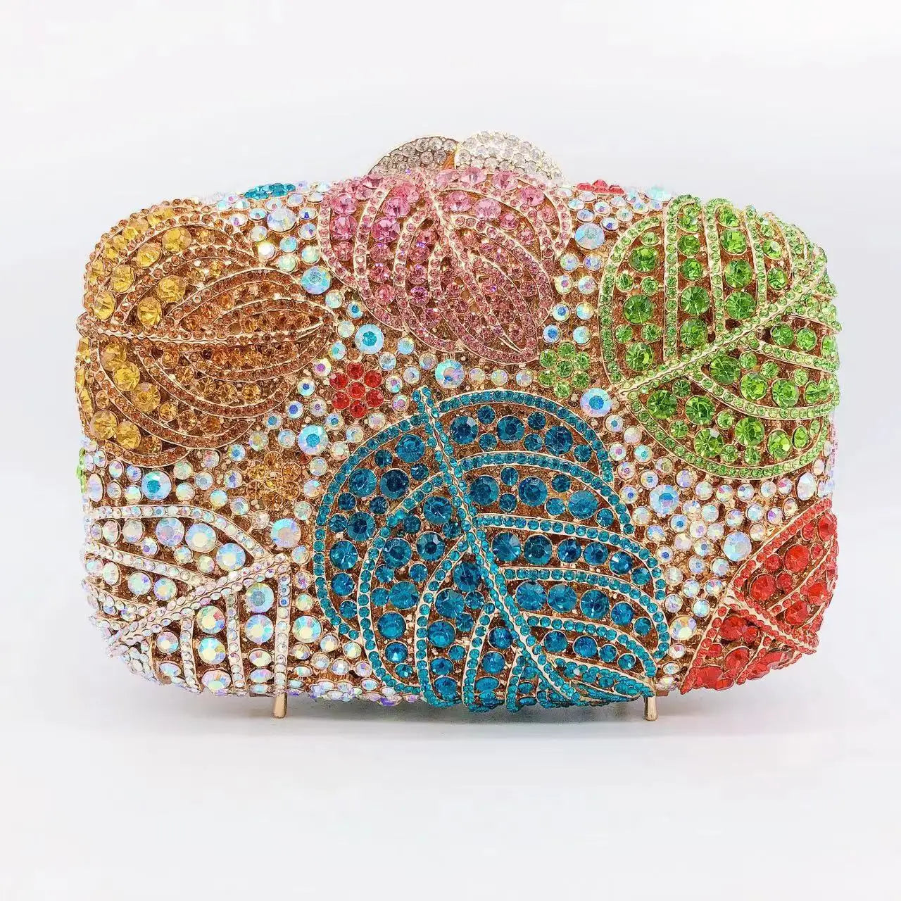 Rhinestone Banquet Clutch Bag - Women's Crystal Evening Purse Handbags The