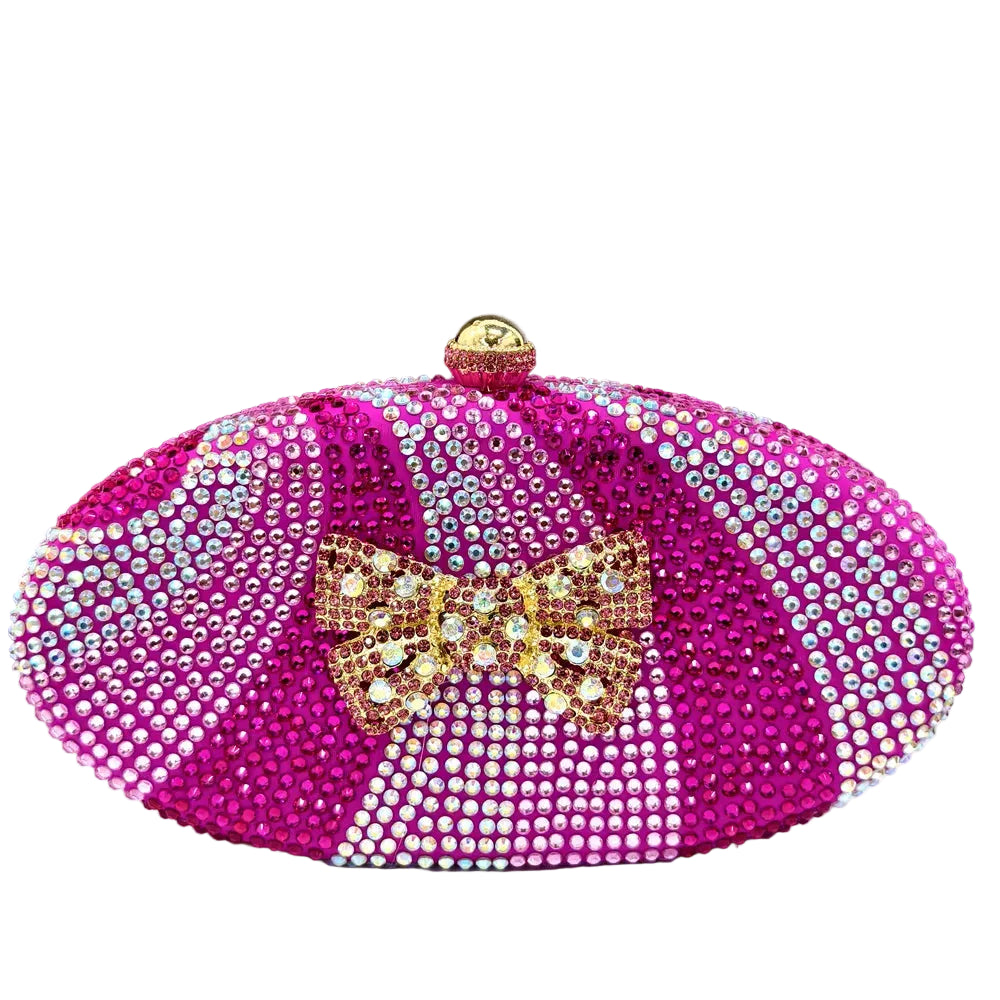 Rhinestone Handle Evening Bag - Women's Sparkling Bridal Purse for Weddings Handbags The