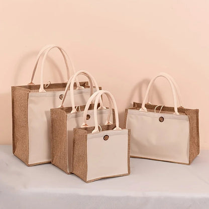 Minimalist Vertical Tote Bag - Lightweight Plain-Color Shopping & Gift Carryall Handbags The