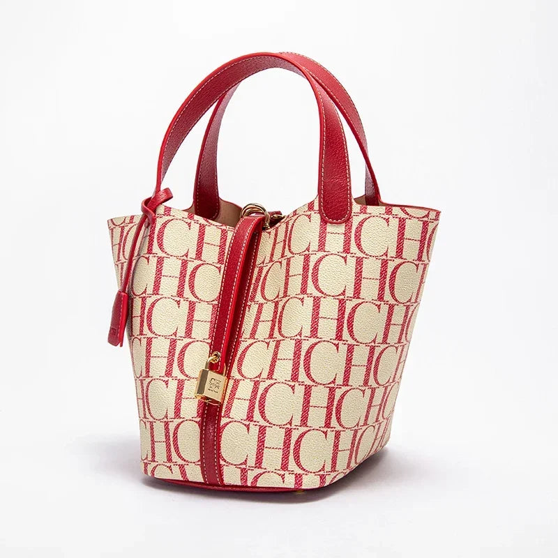 Letter Print Bucket Bag - Women's Large-Capacity Shoulder Handbag for Travel Handbags The
