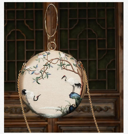 Chinese Embroidered Evening Bag - Women's Elegant Shoulder Purse for Weddings Handbags The